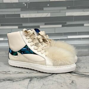 Coach High-Top Sneakers with Blue Accents NWOT